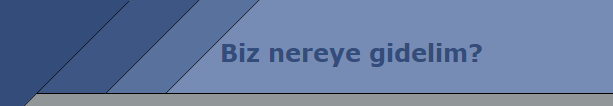 Biz nereye gidelim?